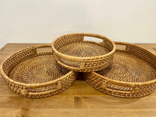 Load image into Gallery viewer, Rattan Serving Tray (individual)