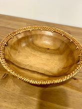 Load image into Gallery viewer, Acacia & Rattan Fruit Bowl (Deep Bowl)