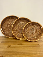 Load image into Gallery viewer, Rattan Serving Tray (individual)
