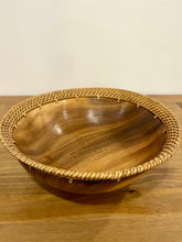Load image into Gallery viewer, Acacia &amp; Rattan Fruit Bowl

