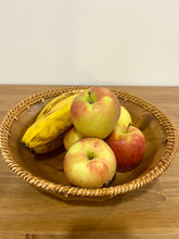 Load image into Gallery viewer, Acacia &amp; Rattan Fruit Bowl
