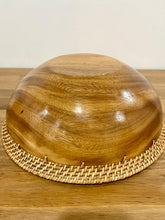 Load image into Gallery viewer, Acacia &amp; Rattan Fruit Bowl (Deep Bowl)
